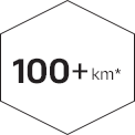 100+ Km*