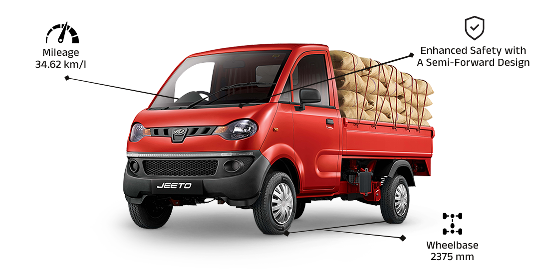Mahindra Jeeto L6 with a spacious cabin